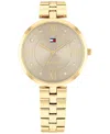 Tommy Hilfiger Women's Quartz Gold-tone Stainless Steel Watch 34mm In Gold