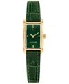 Tommy Hilfiger Women's Quartz Green Leather Strap Watch, 16mm In Green