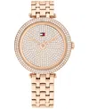 Tommy Hilfiger Women's Quartz Rose Gold Ionic Plated Steel Watch 34mm In Rose Gold