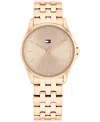 Tommy Hilfiger Women's Quartz Rose Gold Tone Stainless Steel Bracelet Watch, 30mm In Taupe
