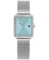 Tommy Hilfiger Women's Quartz Silver-tone Stainless Steel Bracelet Watch, 21.3mm In Silver