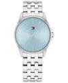 Tommy Hilfiger Women's Quartz Silver Tone Stainless Steel Bracelet Watch, 30mm In Blue