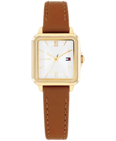 Tommy Hilfiger Women's Quartz Tan Leather Strap Watch, 22.5mm
