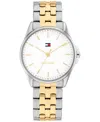 Tommy Hilfiger Women's Quartz Two Tone Stainless Steel Bracelet Watch, 30mm In Metallic