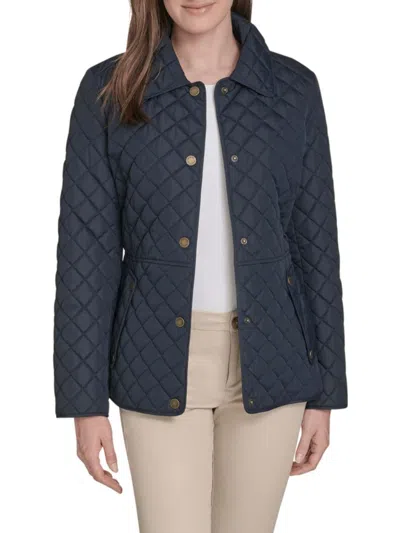 Tommy Hilfiger Women's Quilted Barn Jacket In Blue