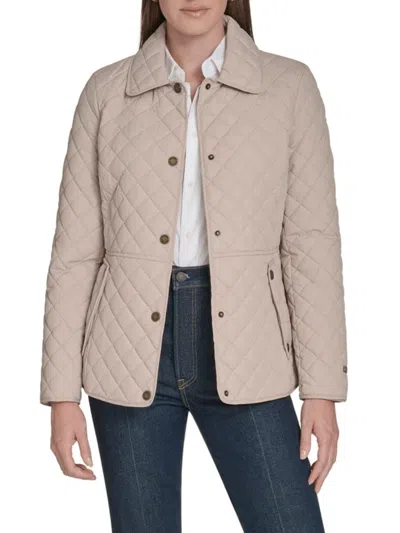 Tommy Hilfiger Women's Quilted Barn Jacket In Neutral