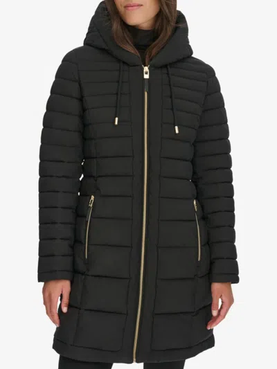 TOMMY HILFIGER WOMEN'S QUILTED HOODED PUFFER COAT