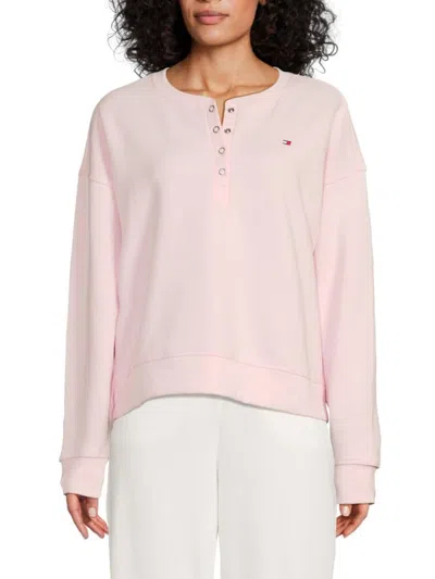 Tommy Hilfiger Women's Raglan-sleeve Cotton-blend Sweatshirt