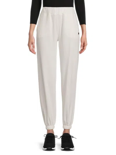 Tommy Hilfiger Women's Relaxed Fit Solid Joggers In Eggshell