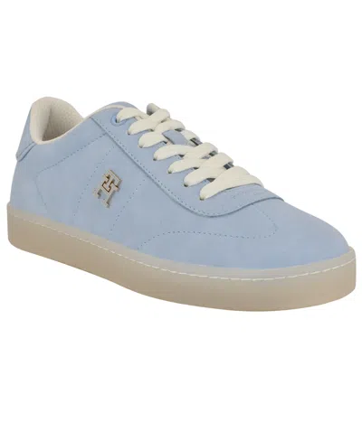 Tommy Hilfiger Women's Renaud Logo Lace-up Sneakers In Powder Blue