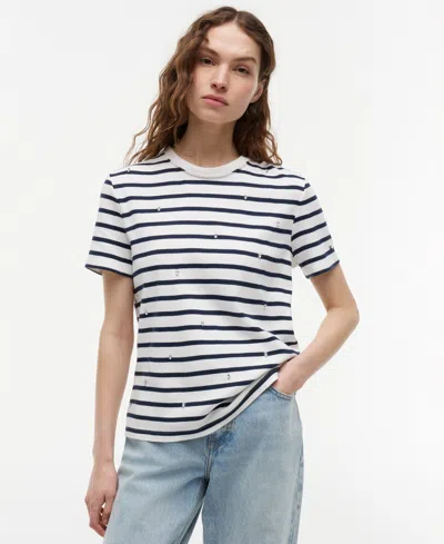 Tommy Hilfiger Women's Ribbed Crewneck T-shirt In Multi