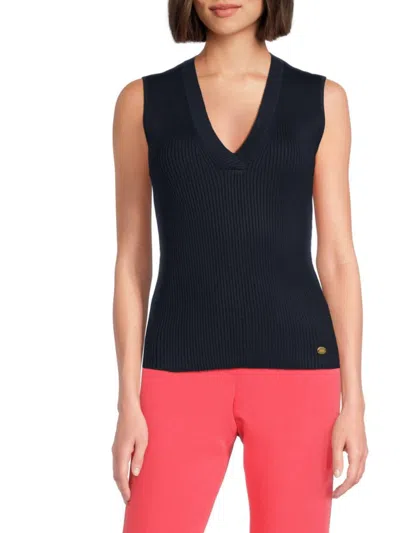 Tommy Hilfiger Women's Ribbed Vest In Midnight