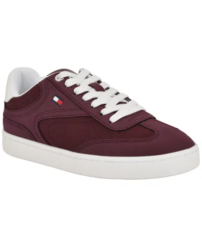 Tommy Hilfiger Women's Righton Round Toe Sneakers In Burgundy
