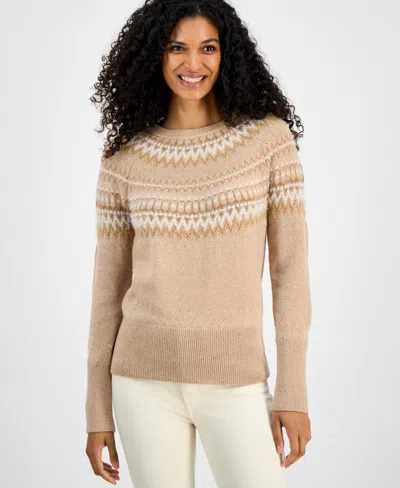 Tommy Hilfiger Women's Round-neck Long-sleeve Fair Isle Sweater In Multi