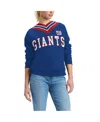 Tommy Hilfiger Royal New York Giants Heidi Raglan V-neck Sweater In Royal