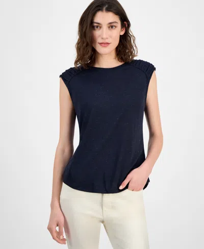 Tommy Hilfiger Women's Ruched-shoulder Sleeveless Top
