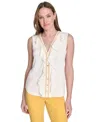Tommy Hilfiger Women's Ruffle-front Button-up Blouse