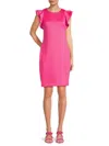 TOMMY HILFIGER WOMEN'S RUFFLE SHEATH DRESS