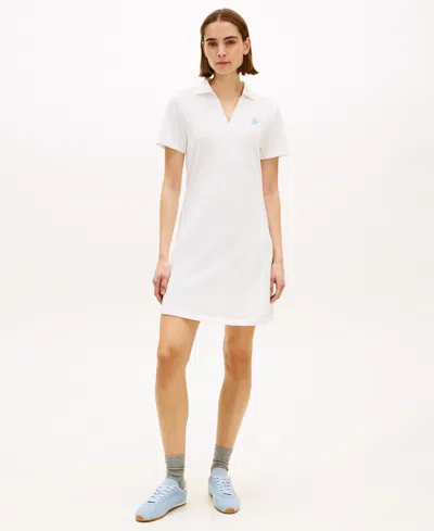 Tommy Hilfiger Women's Script Polo Dress In White