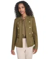 Tommy Hilfiger Women's Scuba Suede Long Sleeve Jacket In Green