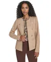 Tommy Hilfiger Women's Scuba Suede Long Sleeve Jacket In Neutral