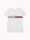 TOMMY HILFIGER WOMEN'S SEATED FIT STRIPE SIGNATURE T-SHIRT