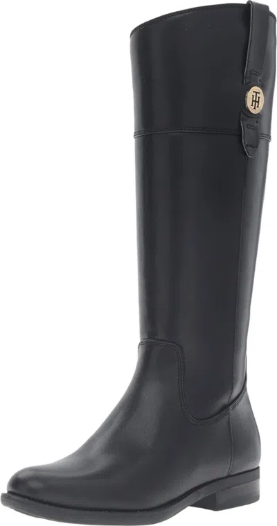 Tommy Hilfiger Women's Shano Round Toe Knee High Boots In Black