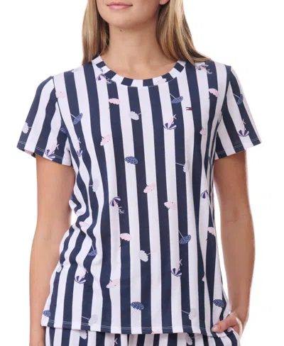 Tommy Hilfiger Women's Short-sleeve Crewneck Sleep Tee In Multi