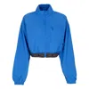 Tommy Hilfiger Women's Short Windbreaker W Crop Taping Windbreaker Meridian Blue In Meridian Blue