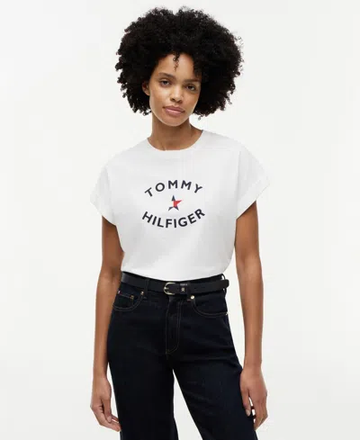 Tommy Hilfiger Women's Short-sleeve T-shirt In White