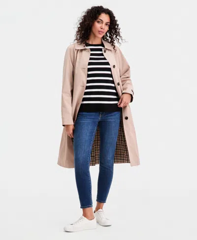 Tommy Hilfiger Women's Single-breasted Raincoat In Pink