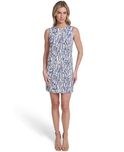 Tommy Hilfiger Women's Sleeveless Hopsack Pocket Shift Dress In Multi