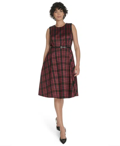 Tommy Hilfiger Women's Sleeveless Plaid Pattern Dress