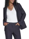 Tommy Hilfiger Women's Slim Fit Pinstripe Blazer In Gray
