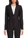 Tommy Hilfiger Women's Slim Fit Pinstripe Blazer In Navy Multi