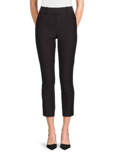 Tommy Hilfiger Women's Slim Fit Pinstripe Pants In Navy Multi
