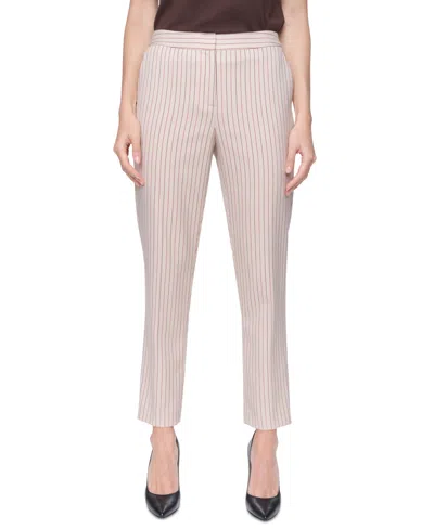 Tommy Hilfiger Women's Sloane Striped Mid-rise Ankle Pants In Neutral