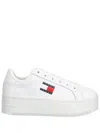 Tommy Hilfiger White Polyester Sneaker In Bianco