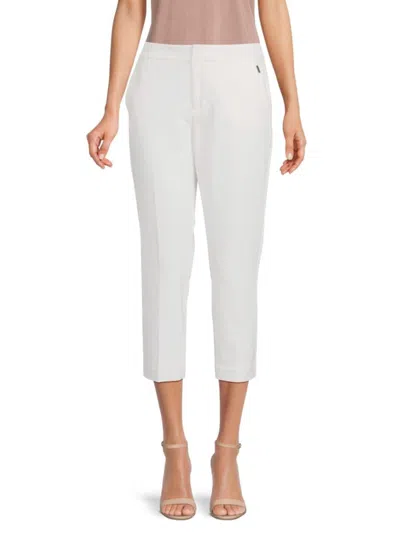 Tommy Hilfiger Women's Solid Capri Pants In Ivory