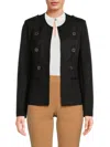 TOMMY HILFIGER WOMEN'S SOLID COLLARLESS BLAZER