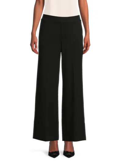 Tommy Hilfiger Women's Solid Flat Front Pants In Black