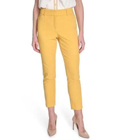 TOMMY HILFIGER WOMEN'S SOLID MID-RISE SLIM-FIT ANKLE PANTS