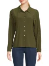 Tommy Hilfiger Women's Solid Shirt In Green