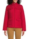 Tommy Hilfiger Women's Stand Collar Puffer Jacket In Scarlet