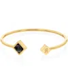 Tommy Hilfiger Women's Stone Stainless Steel Bangle Bracelet In Gold