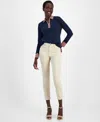 Tommy Hilfiger Women's Straight-leg Cropped Corduroy Pants In Oyster