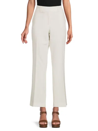 Tommy Hilfiger Women's Straight Leg Trousers In Ivory