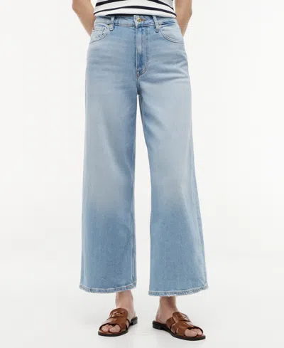 Tommy Hilfiger Women's Stretchy Wide-leg Jeans In Blue