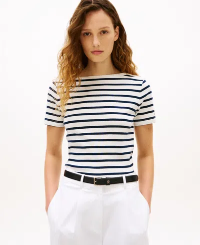Tommy Hilfiger Women's Stripe Boxy T-shirt In Multi