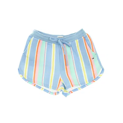 Tommy Hilfiger Women's Stripe Sweat Shorts Light Powdery Blue/stripe